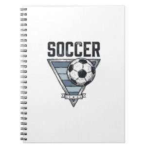 Vintage Soccer Ball Triangle Badge Shirt Design (2 Notebook