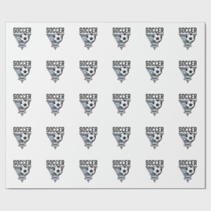 Vintage Soccer Ball Triangle Badge Shirt Design (2 Wrapping Paper
