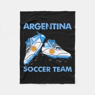 Vintage Soccer Boots Argentina Flag Argentina Socc Fleece Blanket