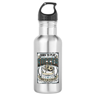 Vintage Soccer Born To Play College Shirt Design_1 532 Ml Water Bottle