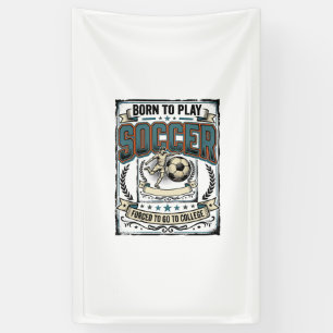 Vintage Soccer Born To Play College Shirt Design_1 Banner