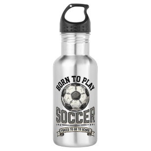 Vintage Soccer Born To Play School Shirt Design_1 532 Ml Water Bottle