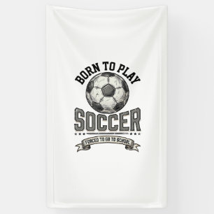 Vintage Soccer Born To Play School Shirt Design_1 Banner