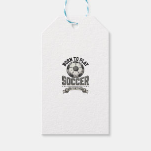 Vintage Soccer Born To Play School Shirt Design_1 Gift Tags