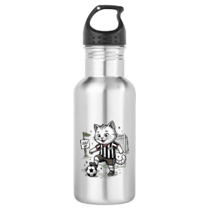 Vintage Soccer Cat Engraving Shirt Design_1 532 Ml Water Bottle