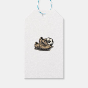 Vintage Soccer Cleats And Ball Shirt Design_1 Gift Tags