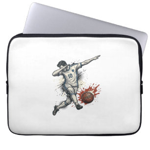 Vintage Soccer Dab Player Graphic Shirt Design_1 Laptop Sleeve