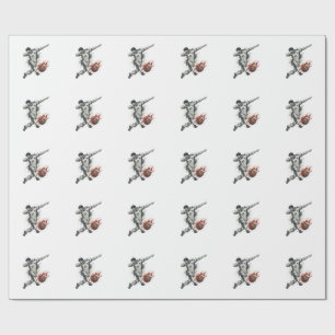 Vintage Soccer Dab Player Graphic Shirt Design_1 Wrapping Paper
