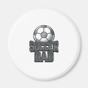 Vintage Soccer Dad Bold Engraving Shirt Design_1 Magnet