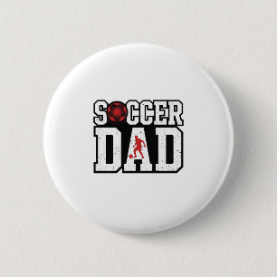 Vintage Soccer Dad Distressed Sports Typography Sh 6 Cm Round Badge