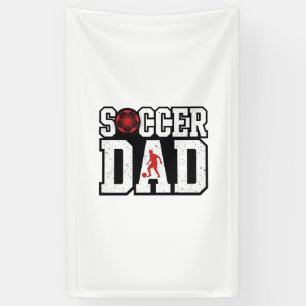 Vintage Soccer Dad Distressed Sports Typography Sh Banner