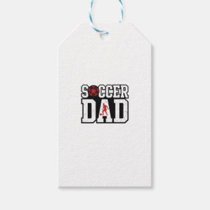 Vintage Soccer Dad Distressed Sports Typography Sh Gift Tags