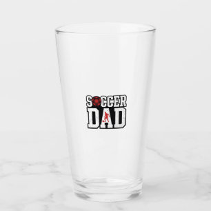 Vintage Soccer Dad Distressed Sports Typography Sh Glass