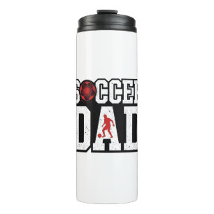 Vintage Soccer Dad Distressed Sports Typography Sh Thermal Tumbler