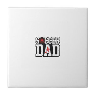Vintage Soccer Dad Distressed Sports Typography Sh Tile