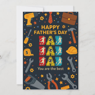 Vintage Soccer Dad Football Fathers Day Gift Cards