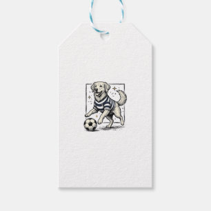 Vintage Soccer Dog Engraving Shirt Design_1 Gift Tags
