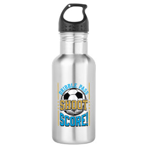 Vintage Soccer Dribble Pass Shoot Score Shirt Desi 532 Ml Water Bottle
