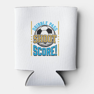 Vintage Soccer Dribble Pass Shoot Score Shirt Desi Can Cooler