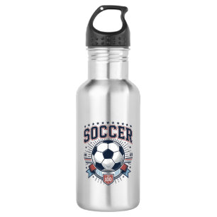 Vintage Soccer Emblem Shirt Design_1 532 Ml Water Bottle
