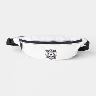 Vintage Soccer Emblem Shirt Design_1 Bum Bags