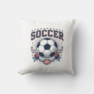 Vintage Soccer Emblem Shirt Design_1 Cushion