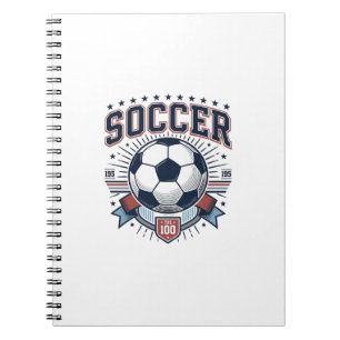 Vintage Soccer Emblem Shirt Design_1 Notebook