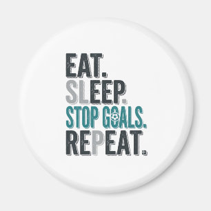 Vintage Soccer Goalie Eat Sleep Stop Goals Shirt_1 Magnet