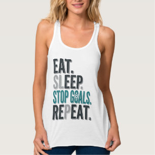 Vintage Soccer Goalie Eat Sleep Stop Goals Shirt_1 Singlet