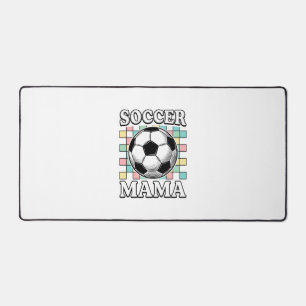 Vintage Soccer Mama Engraving Shirt Design_1 Desk Mat