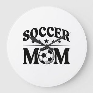Vintage Soccer Mom Shirt Vector Design_1 Large Clock