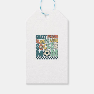 Vintage Soccer Mum Proud Loud Shirt Design_1 Gift Tags