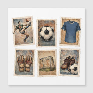 Vintage Soccer Stamps Football Collection