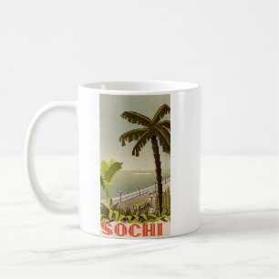 Vintage Sochi Marine Station Fine Art Travel Coffee Mug