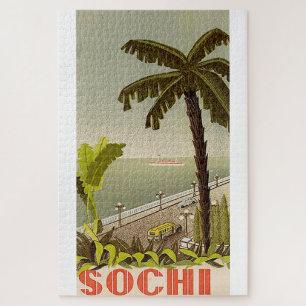 Vintage Sochi Marine Station Fine Art Travel Jigsaw Puzzle