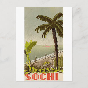 Vintage Sochi Marine Station Fine Art Travel Postcard