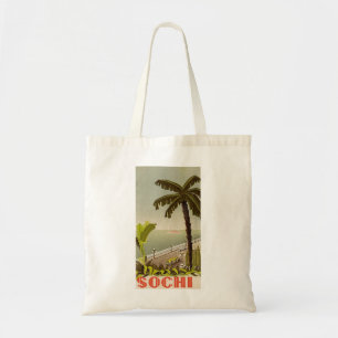 Vintage Sochi Marine Station Fine Art Travel Tote Bag