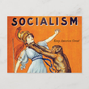 Vintage Socialism Political Holiday Postcard