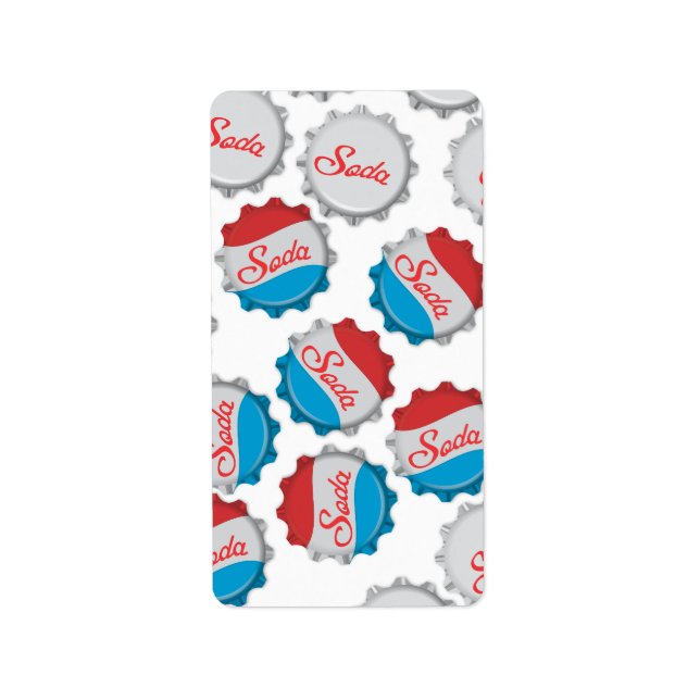 Vintage Soda Bottle Cap Label (Front)