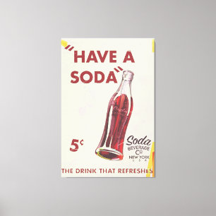 Vintage Soda Poster Canvas Print