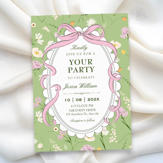 Vintage soft floral  invitation (Creator Uploaded)