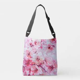 Vintage Soft Pink Petal Blossom Crossbody Bag