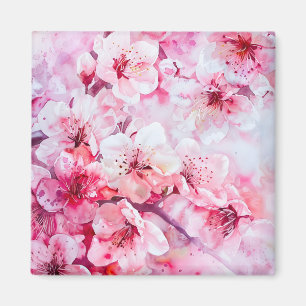 Vintage Soft Pink Petal Blossom Magnet