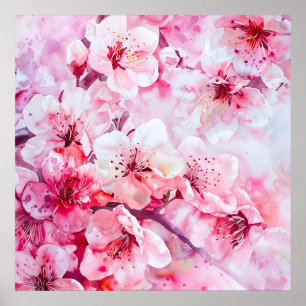 Vintage Soft Pink Petal Blossom Poster