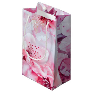 Vintage Soft Pink Petal Blossom Small Gift Bag