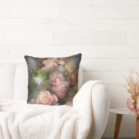 Vintage Soft Pink Roses Painted In Watercolor Tape