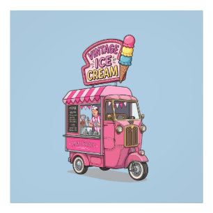 Vintage Soft Serve Ice Cream Truck Photo Print