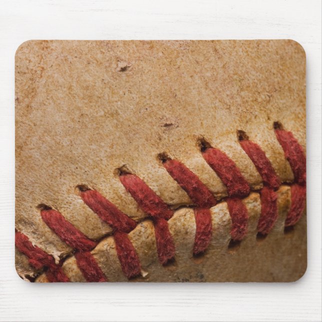 Vintage Softball Close-Up Customised Template Mouse Pad (Front)