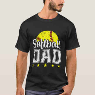 Vintage Softball Dad Funny Father'S Day T-Shirt