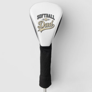 Vintage Softball Dad Sports Father Shirt Design (2 Golf Head Cover